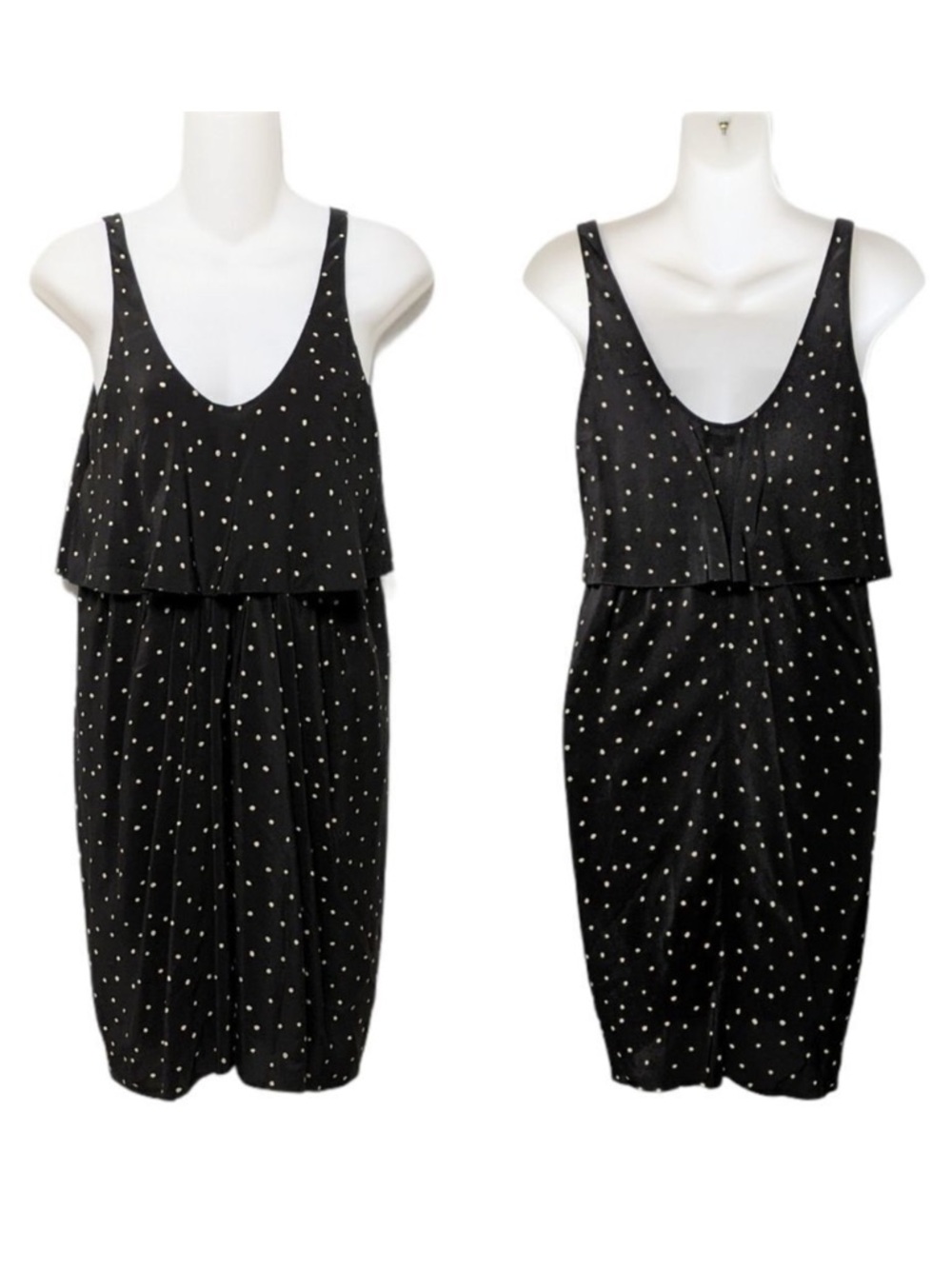 Aritzia T. BABATON 100% Silk Polka Dot Layered Dress XS